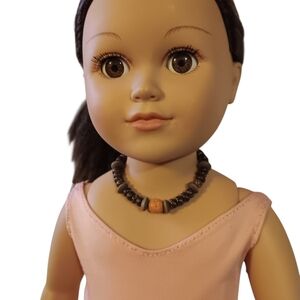 Charming Doll with Pink Outfit and Necklace